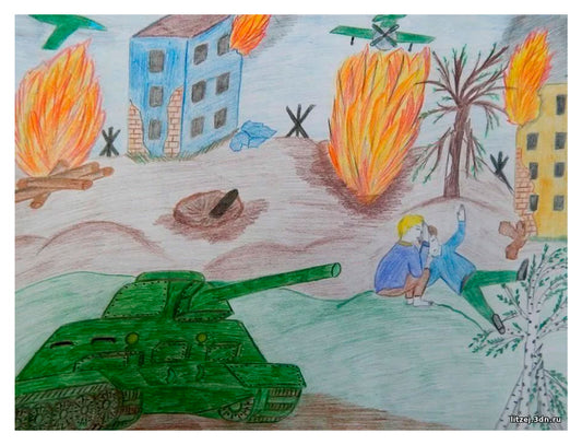 Drawing: "War is a terrible thing..." Support Ukraine.