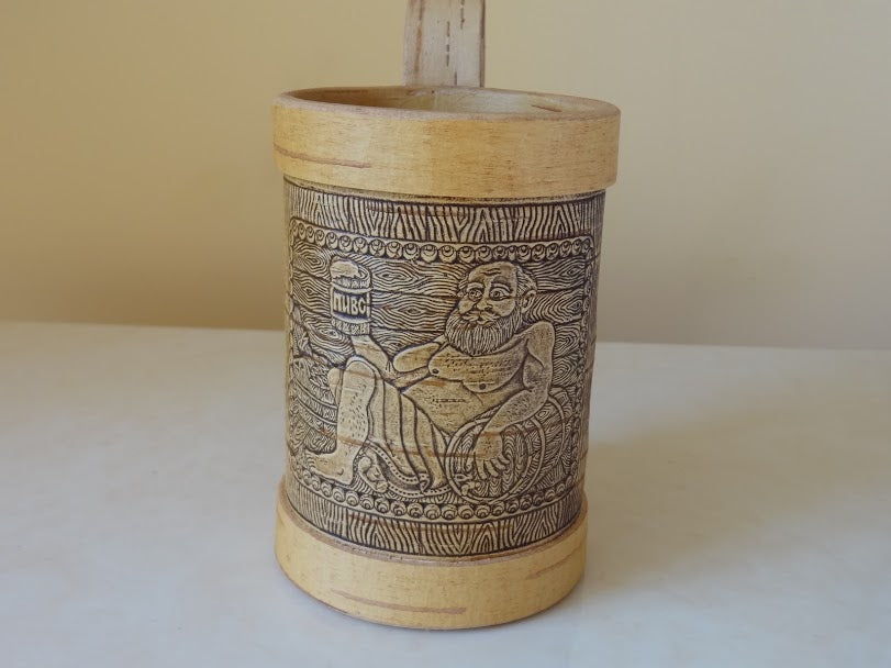 Mug from birch bark "Bath"