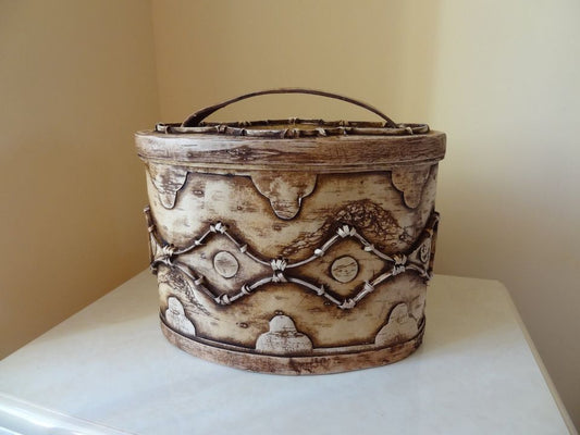 Bread box from birch bark "Vintage"