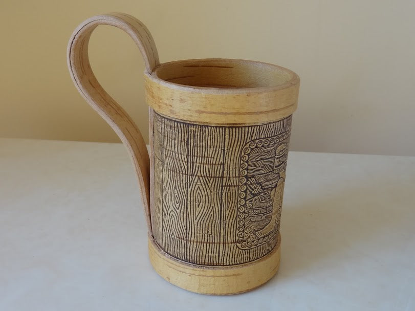 Mug from birch bark "Bath"