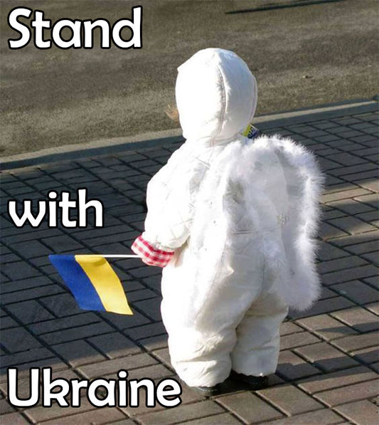 "Stand with Ukraine!" Support Ukraine.